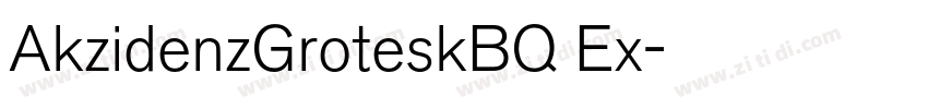 AkzidenzGroteskBQ Ex字体转换